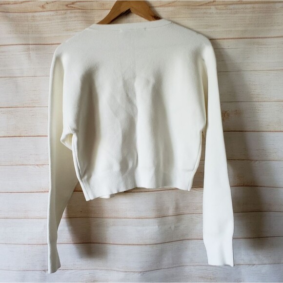 Derek Lam 10 Crosby Arden Double Layer V-neck Knit Cropped Cardigan - Picture 9 of 15